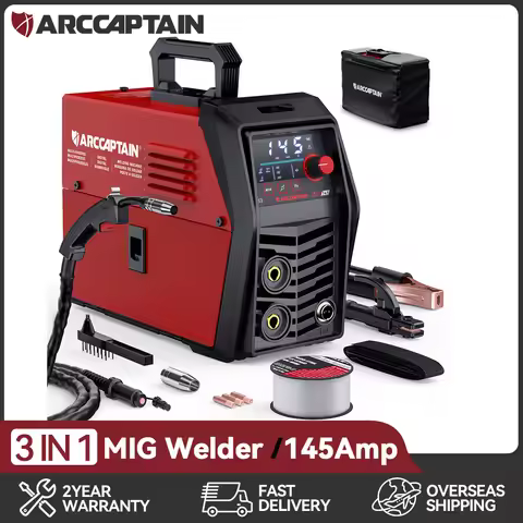 ARCCAPTAIN iControl MIG Welding Machine APP Control 3 IN 1 Flux Core MIG MMA Stick/Lift TIG 110V 145