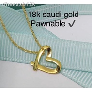 【Spot goods】۞☌﹉COD✔️ PAWNABLE ✔️ heart pendant necklace 100% legit gold