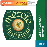 Mezete Hummus Fresh Herbs 92g Creamy Middle Eastern Dip Halal Certified