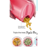 Tupperware Trio Storer 1.5L Divided Canister Bekas Yang ada compartment Food Storage Keeper 3 bahagi
