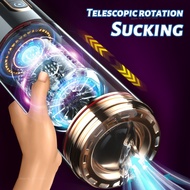 XH  QX Automatic Telescopic Rotation Sucking Masturbation Cup For Men Real Vagina Blowjob Suction Se