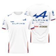 Vintage 2023 Large 1 Race Alonso [UNK] Alpine Formula F1 trẻ em áo phông in 3D mới với tay ngắn