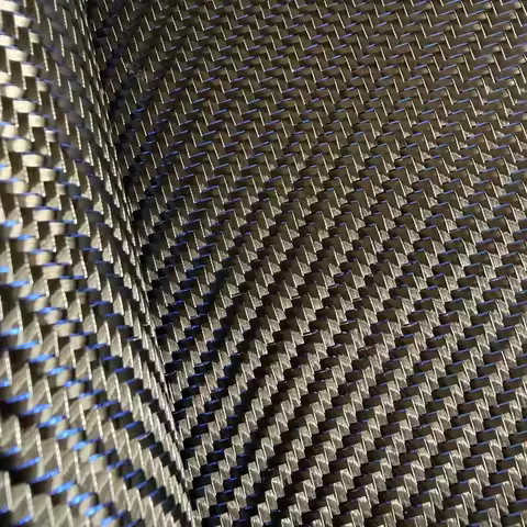 3k 200g 2x2 twill Plain real carbon fiber and metal wire mixed woven Small size sample red blue purp