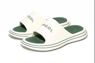 (US5/23cm)《不議價不出價》KANGOL 袋鼠 立體LOGO 防水拖鞋 運動休閒拖鞋 超輕量 男女皆可(白綠色)