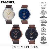CASIO Men’S Leather Watch MTP-B100L-9E / MTP-B100L-2E / MTP-B100RL-1E / MTP-B100BL-1E / MTP-B100Bl /
