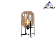 Table lamp Luxury Design Glass Cognac LED E27x1 Size. D260 x H450 mm.