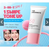 The Originote Bright Tone Up Sunscreen SPF 50 PA+++ 25ml - Tone Up Facial Sunscreen Brightens Skin |