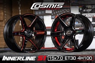 ล้อแม็กซ์ Cosmis s1 ขอบ15 กว้าง 7 ออฟ +30 งานแท้รับประกัน 6 ปี สีดำเงา สวย สปอร์ต อย่างมีสไตล์