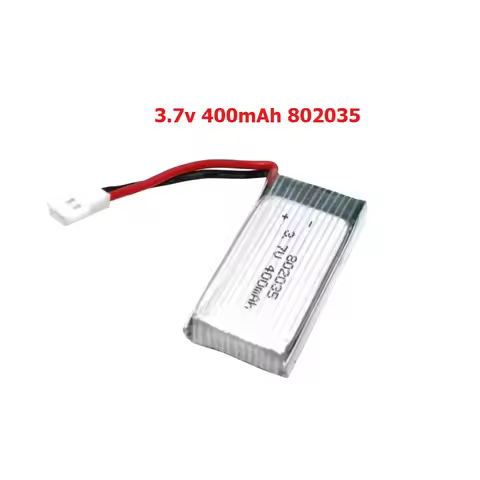 802035 3.7V 400mAh Lipo Battery for X4 H107 H31 KY101 E33C E33 U816A V252 H6C RC Drone Spare Part Re