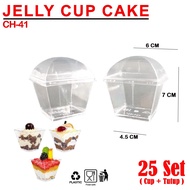 Jelly Cup / Pudding Glass 160 ml - Box - CH 41 Cup + Lid (Lid)