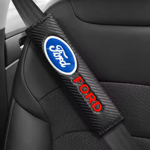 2Pcs PU Leather Car Seat Belts Cover Universal Auto Interior Decor Shoulder Protection For Ford Focu