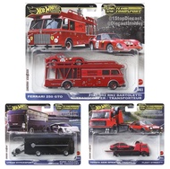 โมเดลรถเหล็ก Hot Wheels Premium Team Transport no.83-85 – Ferrari 250 GTO  Toyota AE86 Sprinter True