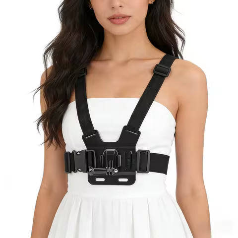 RAMMIND Chest Strap For DJI Osmo Action 6/5 Pro/4/GoPro/Insta360 Ace 2, Riding/Hiking Shooting Adjus