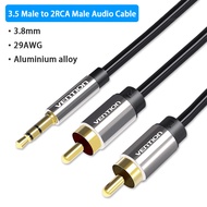 Vention【local seller】3.5mm Audio to RCA Cable 2RCA Splitter RCA Jack Aux Stereo Splitter Audio Cabl