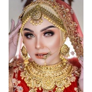 Bridal set jodha Indian bridal jewelry set necklace set acc indian party nika bollywood muslim india