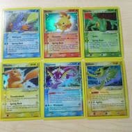 6 pcs / set pikachu mudkip torchic treecko vaporeon black star promo pokemon SV vintage holo Rare ca
