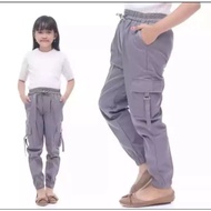 CARGO PANTS FOR GIRLS AGED 5 TO 11 YEARS, quality girls' jogger pants