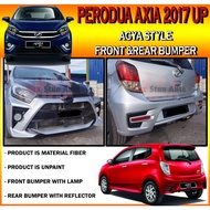 PERODUA AXIA 2017+ AGYA STYLE FRONT BUMPER & REAR BUMPER (AGYA) BUMPER DEPAN & BUMPER BELAKANG FOR A