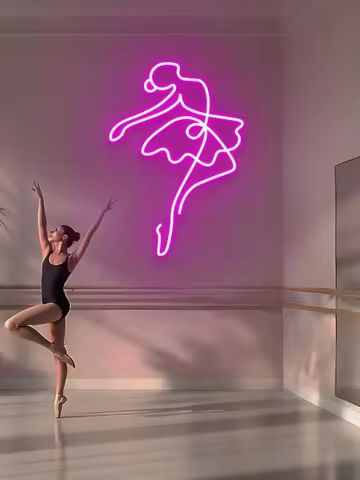 Ballet Dance Neon Sign Ballet Dance Studio Sign Wall Decor, Dancer Room Decor, Gifts for Her, Ballet