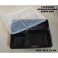 ◕▧Bento Box Microwavable Food Container--4 Division 5 pcs