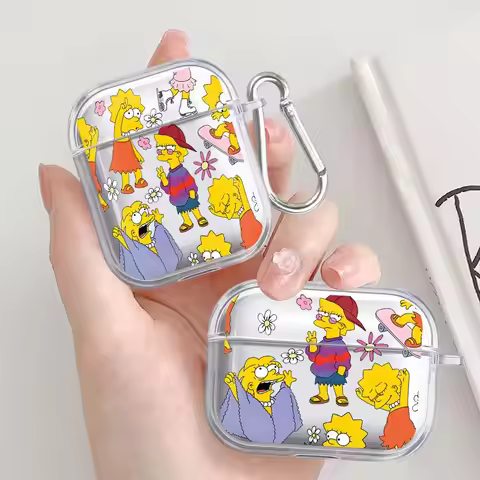 The Simpsons Lisa Case For Airpods 2 4 3 1 Pro Pro2 Pro3 Clear Earphone Cases Cover