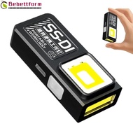 BEBETTFORM Handheld Work Light, USB Rechargeable Bottom Magnetic Mini COB LED Flashlight, Portable w