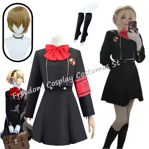 Aigis Cosplay Main Woman Characters School Uniform Cosplay Costume Aegis Heroine Cosplay Costume Wig