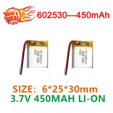 602530 450mAh 3.7V Lithium Ion Polymer Battery 3.7v Lithium Battery For MP4 MP5 GPS PSP Smart Watch 
