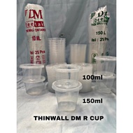 Thinwall mini pudding dm brand, size 100ml and 150 ML, contents 25 pcs