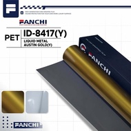 152CM Sticker FANCHI ID-8417 Y Liquid Metal Austin Gold PET 152CM meter