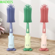 WADEES Baby Bottle Brush Set wash bottle brush Silicone 360 Degree Rotation Feeding Bottle Cleaner Soft Head Pacifier Nipple Cup Cleaning Tool