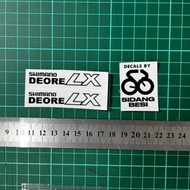 Shimano Deore LX RD decals sticker MTB Mountain Bike