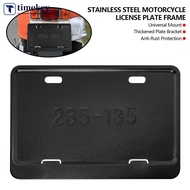 TIMEKEY Stainless Steel Motorcycle License Plate Frame Thickened Plate Bracket Anti-Rust Protection 