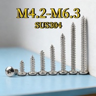 Phillips Pan Head Self Tapping Screw /Screw Plastic Wood| SUS 304 Stainless Steel  | Skru Besi M4.2/
