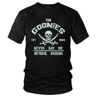 Cool T Shirt Men The Goonies Never Say Die Short Sleeved Pure Cotton T-shirt Print Movie Film T-shir
