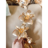 Wholesale bag of 10 beautiful, shiny, soft type 1 double orchids to decorate luxury gift baskets CNY