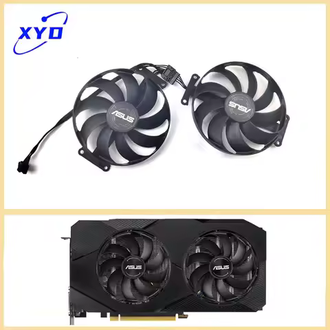 NEW 6PIN FDC10H12S9-C T129215BU DC12V RTX 2060 Super GPU Fan For ASUS GTX 1660 1660Ti Dual EVO RTX20