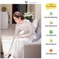 High Quality White Brocade Ao Dai – Luxurious, Elegant | Lyna Store1993