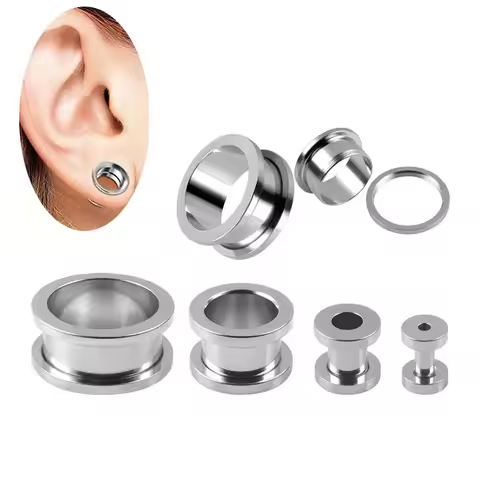 ASTM F136 Titanium PIERC Ear Gauges Flesh Plug Tunnel Flared Ear Plugs Helix Ear Stretchers Expander