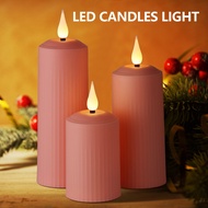 Rechargeable Flameless Candles with Remote Timer, in/Outdoor Waterproof LED Flickering Pillar Candle