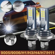 ใหม่2ชิ้นไฟตัดหมอกรถยนต์ LED H7 H11ไฟตัดหมอก H4ไฟสูงต่ำ H3 H1 9005 9006หลอดไฟโคมไฟรถยนต์ขับรถไฟ6000K สีขาว