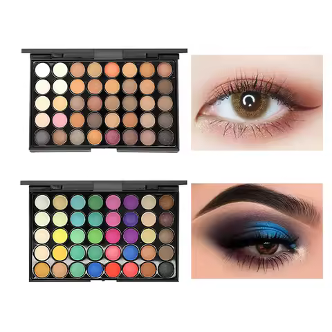 40 Colors Glitter Eyeshadow Palette Matte Waterproof Long Lasting Pressed Powder Earth Tone Women Ey