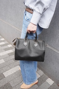 【 日本直送 名牌中古包 】LV Speedy 25 Epi 黑真皮手提包