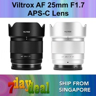 Viltrox AF 25mm F1.7 APS-C Lens (Black Fujifilm X / Sony E / Nikon Z Mount) (Silver Fujifilm X Mount