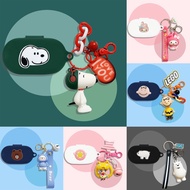 For Anker Soundcore V20i Case Cartoon Bear Cute Snoopy Sanrio Keychain Pendant Soundcore V20i Silico