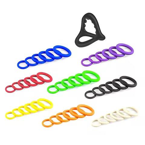 Silicone Cock Ring With Massage Beads – Triangular Design For Erection Support & Delayed Ejaculation