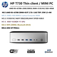 HP T730 Thin Client (AMD RX-427BB+2X4G DDR3L RAM+256G M.2 NGFF SSD) Mini PC