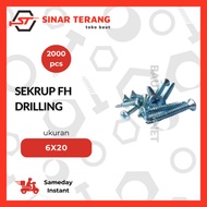 (2000 pc) SDS FH Drilling Screws 6x20LION - Self Drilling Screw