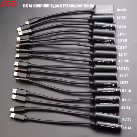 1pc DC to USB C PD 65W Fast Charging Cable Adapter Converter Type C PD Power Jack Connector For MacB