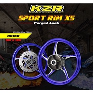 KOZI KZR RACING SPORT RIM X5 1.60X1.85 HONDA RS150 OPEN HUB WITH DISC PLATE 256MM